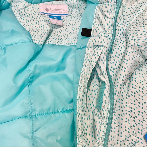 Columbia girls Light Blue Hooded Horizon Ride snow ski Jacket size small - Picture 9 of 10